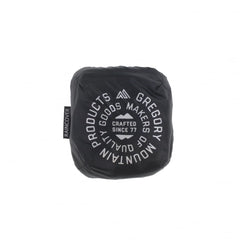 Gregory raincover harness attachment demonstrates secure attachment for easy on-trail deployment.