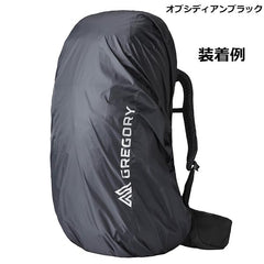Gregory Rain Forest raincover attached to hipbelt demonstrates secure, quick-fit protection.