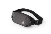 Gregory Rhune belt bag front view in techno granite highlighting compact everyday carry for quick access