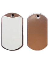 Grim Workshop Emergency Signal Dog Tag with a reflective front surface for daytime visibility.