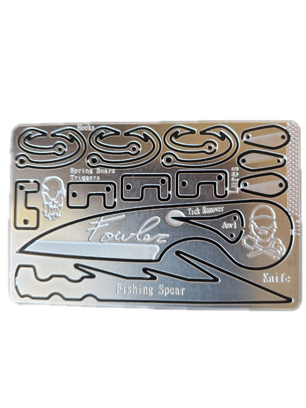Grim Workshop Zachary Fowler Signature Survival Card fits in a wallet for easy everyday carry.