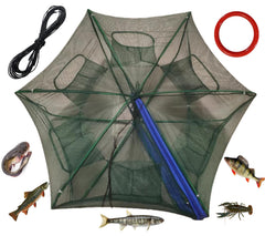 Grinmood Minnow Trap 6-Hole Folding Net - front view