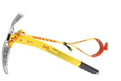 Grivel Air Tech Evo ice axe with long leash for secure alpine climbs