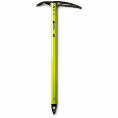 Grivel G1 hot-forged carbon steel spike penetrates snow in varied conditions.