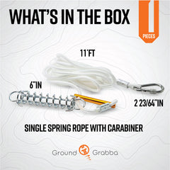 GroundGrabba carabiner included for quick anchor setup