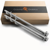 GROUNDGRABBA Pro 1 stake secured in sand for quick anchoring