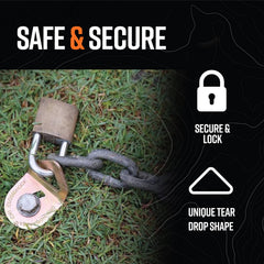 GROUNDGRABBA rope hole diameter 1-3/8 inch detail enables clean rope routing.
