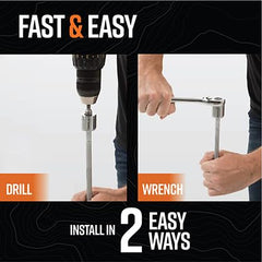 GROUNDGRABBA stake installation demonstrates quick drive and solid hold on uneven terrain