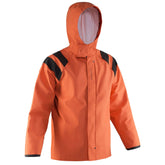 Grundéns Sedna 462 Jacket waterproof hood on deck guarding against spray.
