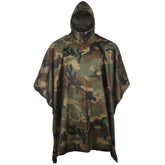 GRVCN military rain poncho camouflage worn-ready for outdoor rain protection and backpack coverage