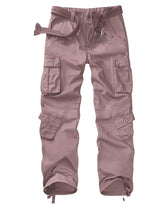 GSGGIG women's cargo pants front view with nine-pocket layout for outdoor use.