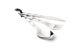 GSI Outdoors Glacier Stainless 3pc Ring Cutlery, compact for camping meals