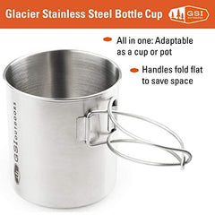 GSI Outdoors Glacier Stainless Cup ready for camp cooking and quick meals on the go.