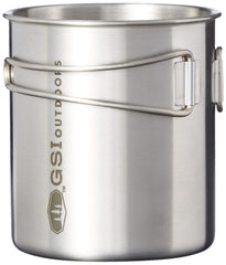 GSI Outdoors Glacier Stainless Cup heats liquids quickly with durable, rust-resistant steel.