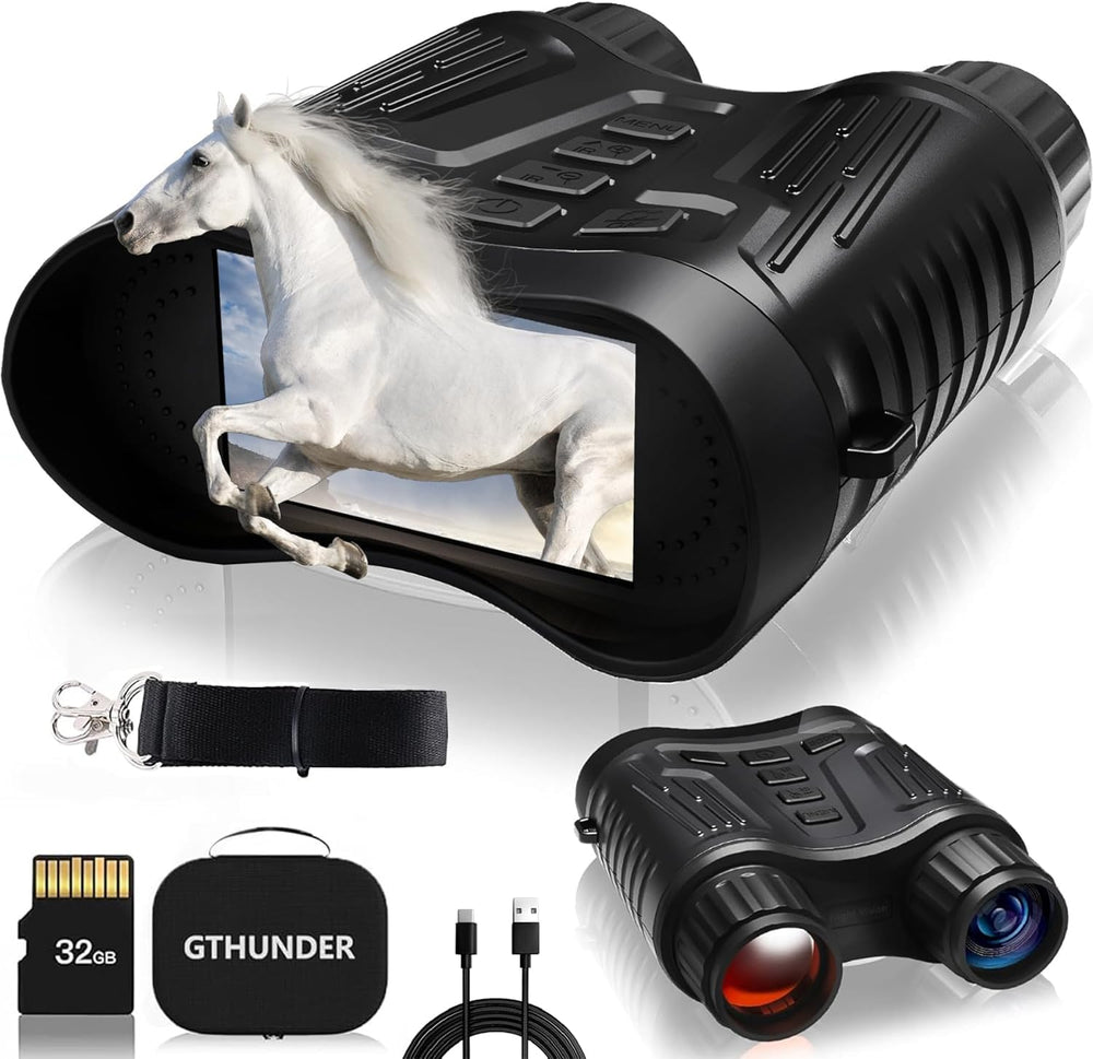 GTHUNDER 4K night vision binoculars front view for night-ready observation.