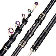 GTOFYU telescopic fishing rod folded for easy portability during trips.