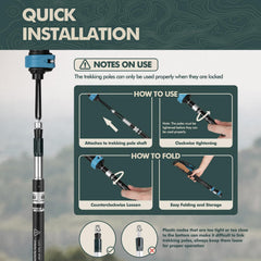 GPTCAMP walking sticks extended to fit tall hikers.