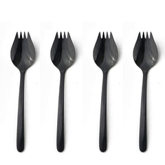 Gugrida 18/10 stainless steel spoon and fork, durable for everyday use.
