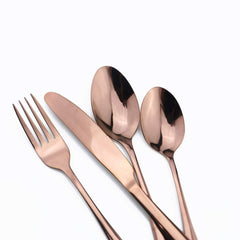 Gugrida rose gold dinner fork with frosted finish for daily meals.