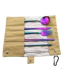 Sturdy Gugrida 18/10 stainless steel flatware resists daily use and adventures.