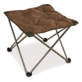Guide Gear camping chair foot stool in brown, folding for easy outdoor relaxation