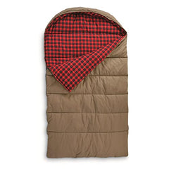 Guide Gear Canvas Hunter 0-Degree Double Sleeping Bag close-up for camping warmth.