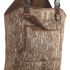 Guide Gear close-up neoprene seal on insulated chest waders for water resistance