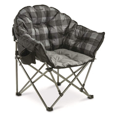 Guide Gear Club Chair with padded seat offers comfortable camp seating by the fire.