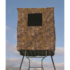 Guide Gear Dead Leaf camouflage blind cover highlighting concealment and easy access.