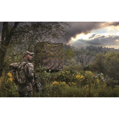 Guide Gear blind with front entry and four windows for flexible visibility.