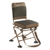 Guide Gear Huntrite 360-degree swivel chair front view highlighting compact hunting comfort.