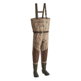 Guide Gear men’s camo chest waders front view highlighting field-ready warmth