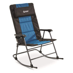 Guide Gear oversized rocking chair backrest and frame offer stable outdoor seating.