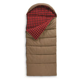 Guide Gear sleeping bag with cotton duck canvas shell for rugged winter camping.
