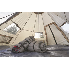 Guide Gear teepee tent six-person capacity for family camping.