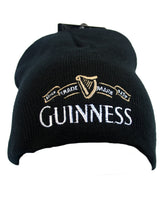 Guinness official knitted hat side view, cozy everyday warmth with embroidered logo