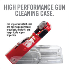 Gun cleaning kit compatible calibers from 12-ga to 20-ga