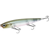 Gunfish 95 238 Ghost Minnow topwater lure in close-up with 4-inch profile