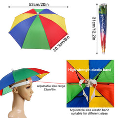 Compact foldable umbrella hat that is portable
