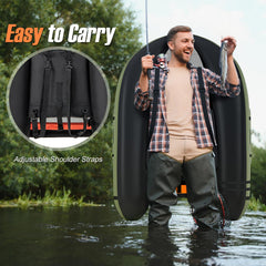 GYMAX aluminum paddle enables smooth water traversal.