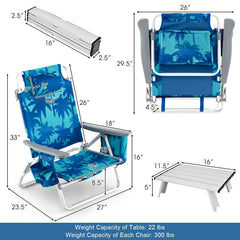GYMAX Beach Chair cooler bag preserves drinks cold during outdoor adventures.