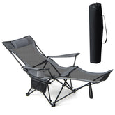 GYMAX camping chair with adjustable backrest for customizable outdoor comfort.