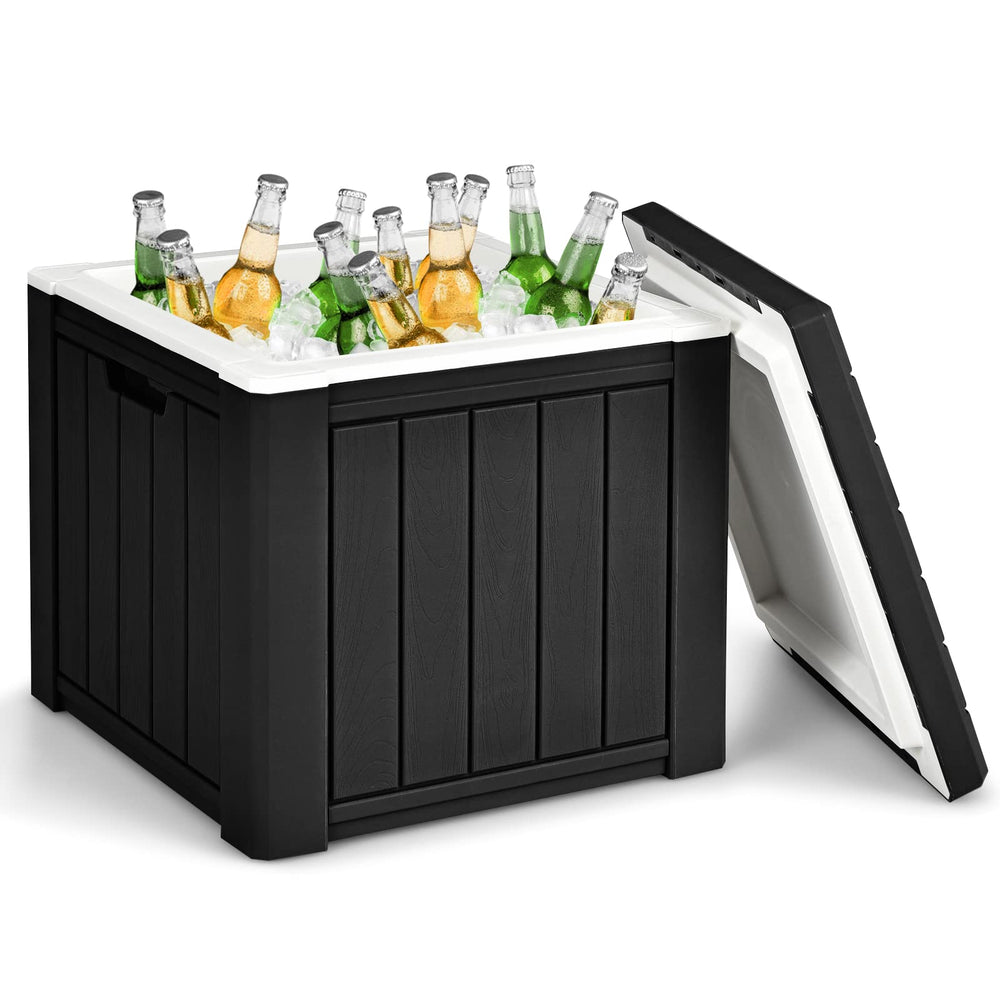 GYMAX camping cooler 40 Qt with detachable lid for easy access and serving.