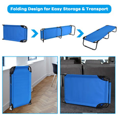 GYMAX cot 600D Oxford fabric for durable outdoor sleeping.
