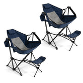 GYMAX hammock camping chair with adjustable backrest for personalized outdoor comfort.