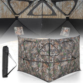 GYMAX two-panel see-through design offers wide, unobstructed visibility.