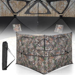 GYMAX two-panel see-through design offers wide, unobstructed visibility.