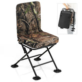 GYMAX hunting chair 360° swivel in camouflage for silent repositioning