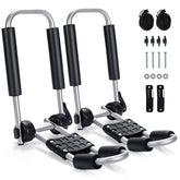 GYMAX J-Bar kayak roof rack with foldable main for secure transport on vehicles.
