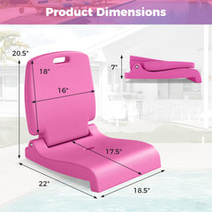 GYMAX poolside chair with drainage holes prevents water pooling.